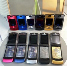 Motorola RAZR V3 Unlocked GSM Quad Band Retro Flip Phone Camera Classic Vintage