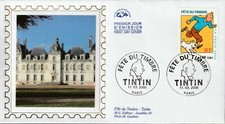 3303+ FDC  ENVELOPPE 1er JOUR   CEF.   FETE DU TIMBRE 2000  TINTIN.