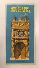 Original Vintage Travel Brochure, "Neuchatel" Depliant 