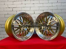 4X 18 inch LM style deep dish GOLD wheels 8J 9J ET35 for BMW E36 E46 E90 F30