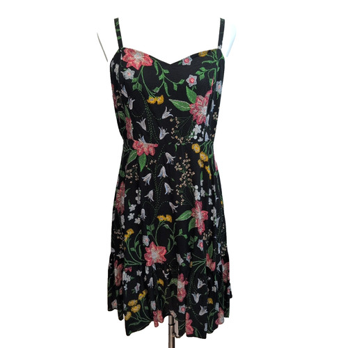 Robe été fleurie - fleurie, noire