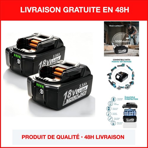 Batteries 18v 5ah - 5,5ah, pour