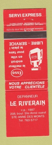 Matchbook cover esso - cover,