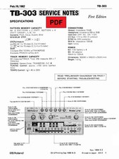 Roland TB-303 Service Manual with Electronic Schematics