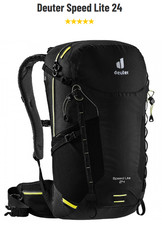 Deuter Speed Lite 24 L backpack in black lightweight day pack