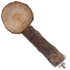 1pc Perruche Perprimé Polonache Stand Solid Boîte Springboard (Couleur en bois)