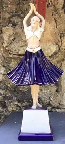Statue porcelaine danseuse art - porcelaine,