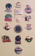 Lot 14 Pin's GLOBE EARTH TERRE PLANET GESPARFININTER SAP RENARD SRD THOMSON