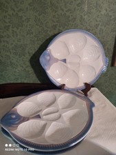 3 Assiettes à Huîtres forme