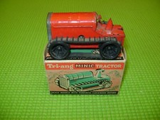 MINIC TRI-ANG TRACTEUR A CHENILLE MECANIQUE EN TOLE EN BOITE D'ORIGINE