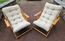 Gillis Lundgren Pair of 1974 Kontiki Model Armchairs Design for Ikea Pine