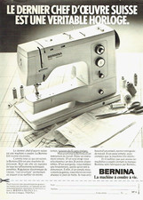 Advertising 0223 1979 Bernina Sewing Machine Genuine Clock