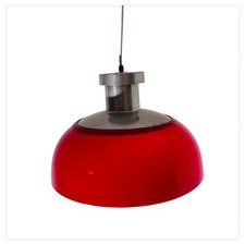 Lampadaire Vintage Kartell Mod. KD7 Design A. & P.G. Castiglioni 1959 Rouge