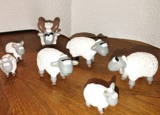  7 figurines Animaux Animal Collection: Animaux de la ferme Atlas FAMILLE MOUTON