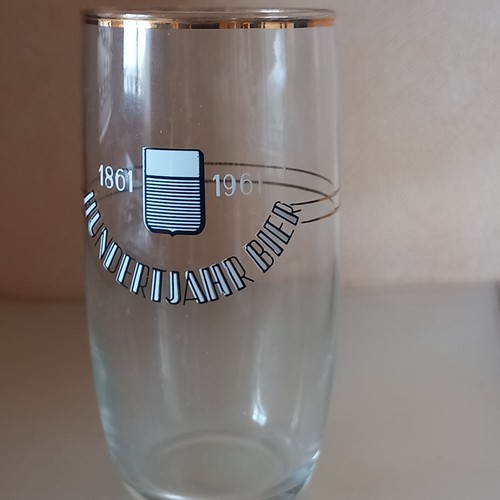 Ancien verre bière daté - ancien,