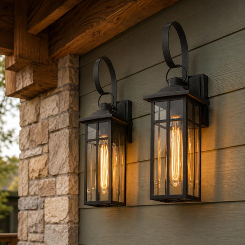 Outdoor wall sconce pack - sconce, 2-pack