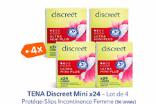 Lot de 4 TENA Discreet Mini