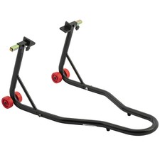 Adjustable Motorcycle Lift Stand Black Universal 4 Wheels