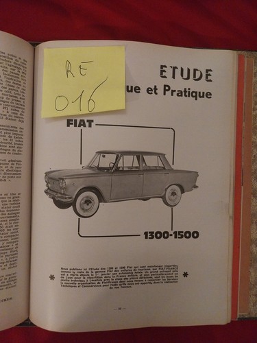 Revue technique fiat 1300 - technique,