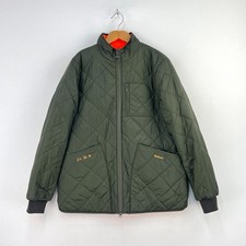 Barbour Brompton Reversible Quilted Jacket Womens 10 Green Fold Quilt Chung