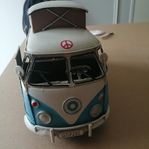 Volkswagen combi bleu blanc - combi, et
