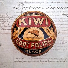 Boîte de cirage anglaise « KIWI Boot Polish – Black »