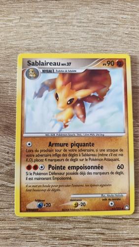 Carte pokémon sablaireau - carte,