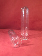 OLD PAIR OF GLOBES GLASS TUBES BLOW SCIENTIFIC LABORATORY 19th century