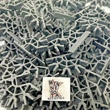 200 Knex Silver Gray Metallic Connectors 4 Position 3D Standard  K'nex
