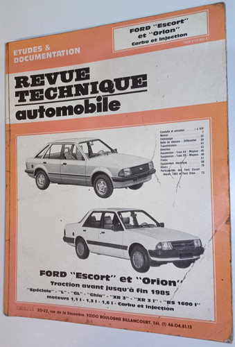 Revue technique ford - ford, escort