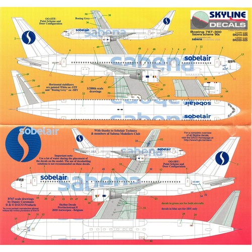 Skyline decals 200 scale - decals, 1/200