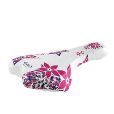 Selle de Vélo Enfant 20/24 pouces Monte Grappa 998 Blanc/Rose Avec Chariot  