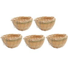 BirdNest nid d'oiseau en bambou tissé pour cages perruches canaris=