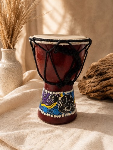 Djembé bois décoré peint - djembé,