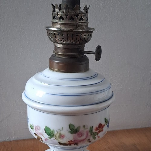 Lampe pétrole porcelaine - lampe, à