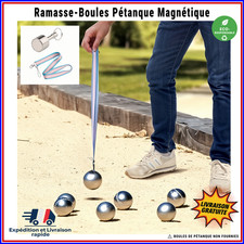 Ramasse-Boules Pétanque Magnétique | Ruban Long | Anti Mal de Dos
