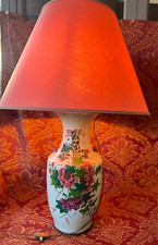 Vase Chinois, motif  fleurs et