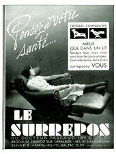 Old advertisement chair le Surrepos 1935 or 1937 or 1938 from magazine