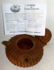 Grolle à 4 bouches montagne coupe d'amitié en bois sculpté de Savoie - C7