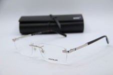 NEW MONT BLANC MB 0023O 005 SILVER HAVANA AUTHENTIC FRAMES EYEGLASSES 59-18