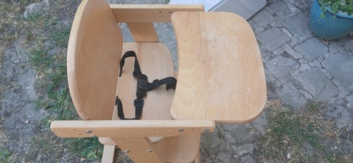 Chaise haute bébé bois - haute,