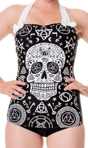 Maillot bain banned - de, skull