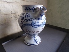 Chevrette céramique ancienne XVIIIème serpents entrelacés apothicaire?