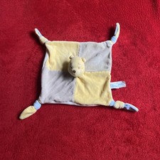 🇫🇷 Doudou Plat DISNEY BABY Ourson Winnie Jaune Beige Bleu Nouettes TTBE