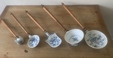 Rare Antique German Blue Onion Kitchen Utensils 5 Piece