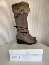 Bottes Compensées en cuir