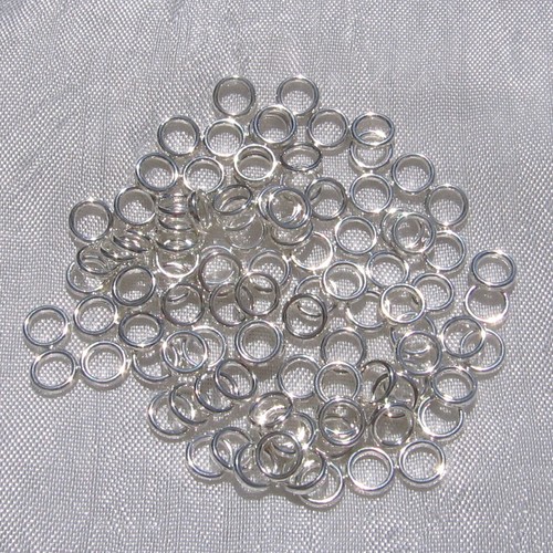 Lot 100 anneaux fermés - anneaux, 6mm