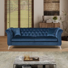 Tufted Chesterfield Azure Blue