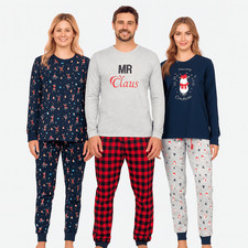 Femme Homme Pyjama 2tlg Lot Coton Manches Longues à Carreaux Sm L XL XXL