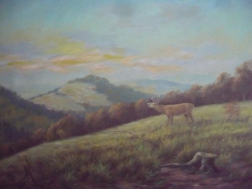 Ancien tableau non encadré - tableau,